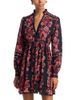 Aqua Aqua Placed Floral Long Sleeve Mini Dress - 1
