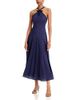 Aqua Aqua Plaid Halter Dress - 1