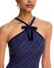 Aqua Aqua Plaid Halter Dress - 3
