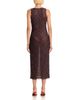 Aqua Aqua Plaid Mesh Sleeveless Midi Dress - 4