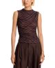 Aqua Aqua Plaid Mesh Sleeveless Top - 1