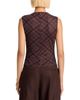 Aqua Aqua Plaid Mesh Sleeveless Top - 3