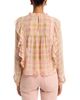 Aqua Aqua Plaid Ruffle Lace Inset Top - 3