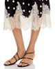 Aqua Aqua Polka Dot Lace Trim Midi Skirt - 5