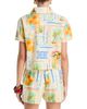 Aqua Aqua Postcard Short Sleeve Button Front Shirt - 2