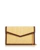 Aqua Aqua Raffia Envelope Bag - 1