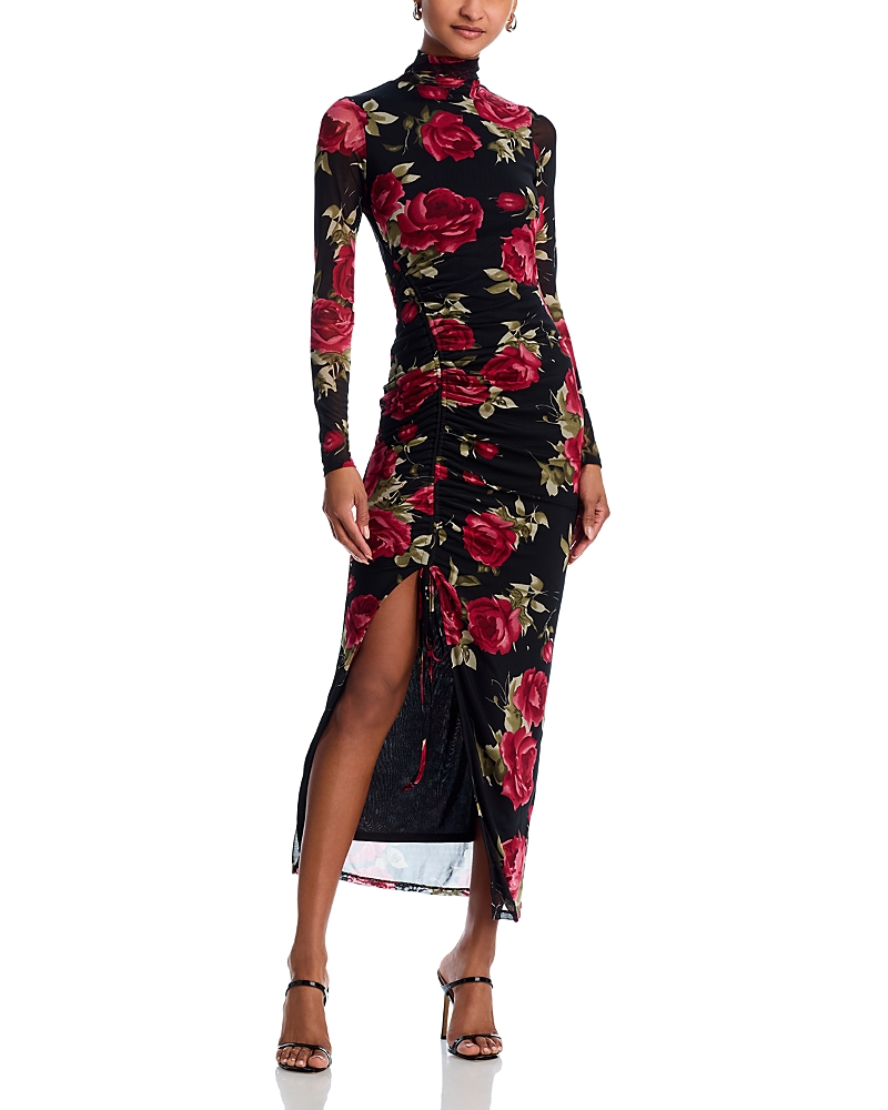chinese dress ladies kensie Women's Mock-Neck Cold-Shoulder Shift Dress Navy L
