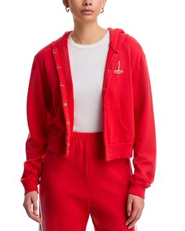 Aqua Aqua Sadie Sailboat Snap Front Hoodie