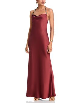 aqua burgundy dress AQUA CURVE 1X Burgundy V-Neck Zip-Cuffs Dress