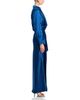 Aqua Aqua Satin Long Sleeve Maxi Gown - 5