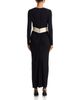 Aqua Aqua Satin Sash Ruched Maxi Dress - 4