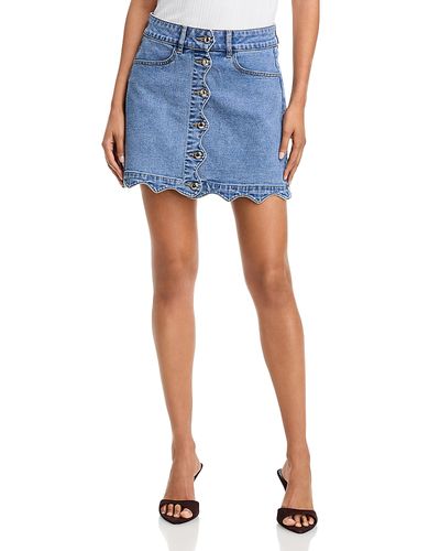 Aqua Aqua Scallop Mini Skirt