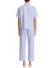 Aqua Aqua Scallop Short Sleeve Crop Pajama Set - 3
