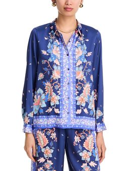 Aqua Aqua Scarf Button Front Shirt