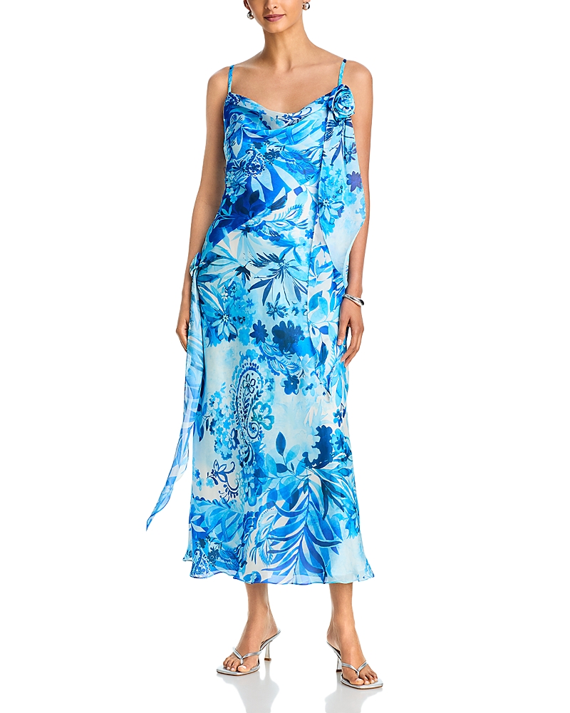 Aqua Aqua Scarf Slip Maxi Dress