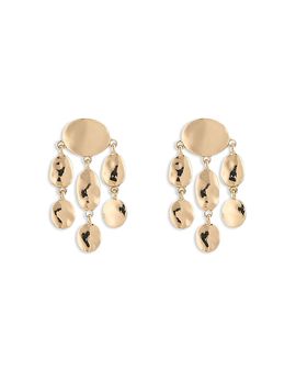 Aqua Aqua Sculptural Disc Statement Earrings