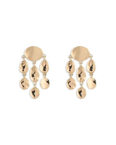 Aqua Aqua Sculptural Disc Statement Earrings