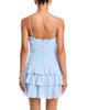 Aqua Aqua Short Pebble Chiffon Tie Ruffle Dress - 4