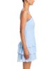 Aqua Aqua Short Pebble Chiffon Tie Ruffle Dress - 5