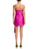 Aqua Aqua Short Power Sateen Strapless Side Tie Dress - 4
