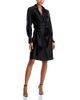 Aqua Aqua Short Satin Long Sleeve Dress - 1