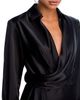 Aqua Aqua Short Satin Long Sleeve Dress - 3