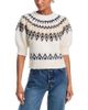 Aqua Aqua Short Sleeve Fair Isle Crewneck Sweater - 1