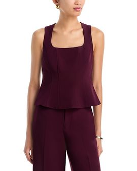 Aqua Aqua Sleeveless Peplum Top