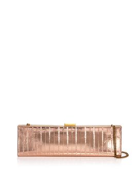Aqua Aqua Small Embossed Leather East West Clutch