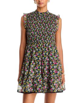 Aqua Aqua Smocked Sleeveless Mini Dress