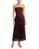 Aqua Aqua Strapless Curved Seam Maxi Dress - 1