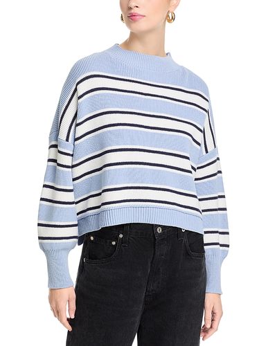 Aqua Aqua Stripe Drop Shoulder Sweater