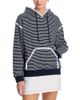 Aqua Aqua Stripe Eyelet Ruffle Sweatshirt - 1