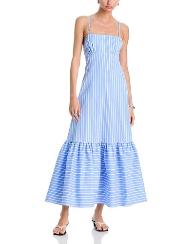 Aqua Aqua Stripe Open Back Maxi Dress