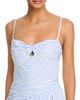 Aqua Aqua Stripe Ruffle Asymmetrical Midi Dress - 3