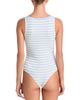 Aqua Aqua Striped Rib Button Bodysuit - 3