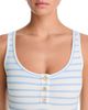 Aqua Aqua Striped Rib Button Bodysuit - 4