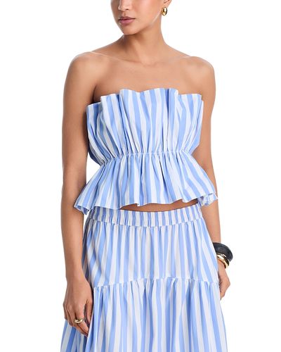 Aqua Aqua Striped Strapless Top