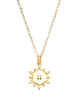 Aqua Aqua Sun Pendant Necklace, 15-17