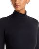 Aqua Aqua Turtleneck Mixed Media Faux Leather Dress - 3