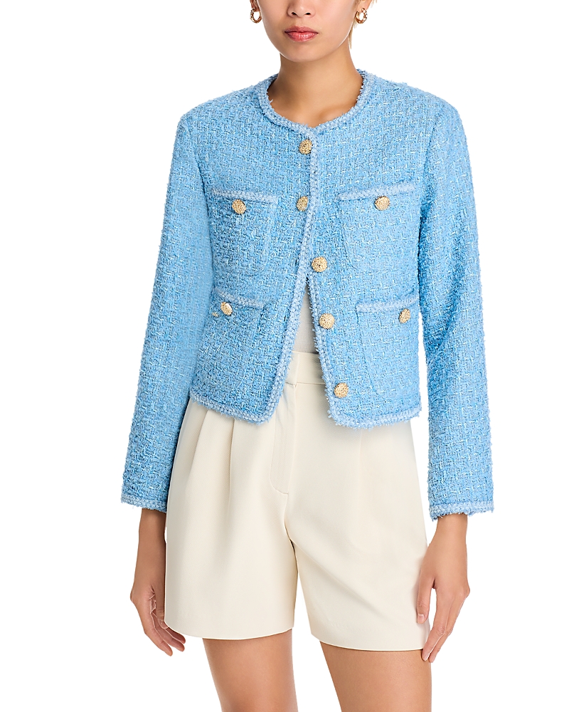 Aqua - Tweed Collarless Jacket