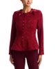 Aqua Aqua Tweed Peplum Hem Velvet Bow Jacket - 1