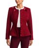 Aqua Aqua Tweed Peplum Hem Velvet Bow Jacket - 3