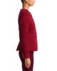 Aqua Aqua Tweed Peplum Hem Velvet Bow Jacket - 5