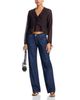 Aqua Aqua V Neck Long Sleeve Blouse - 2