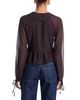 Aqua Aqua V Neck Long Sleeve Blouse - 3