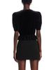 Aqua Aqua Velvet Crystal Bow Peplum Top - 3