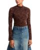 Aqua Aqua Velvet Lace Long Sleeve Top - 1