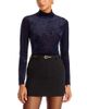 Aqua Aqua Velvet Mock Neck Top - 1