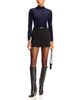 Aqua Aqua Velvet Mock Neck Top - 2